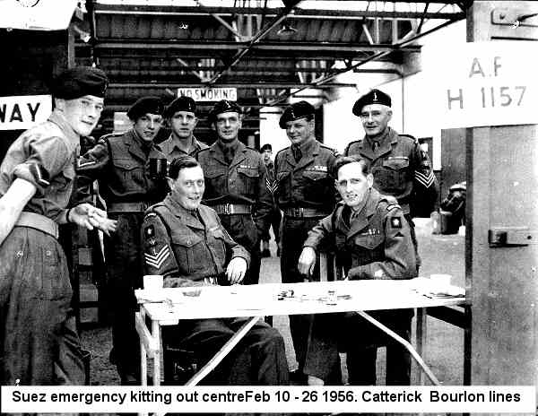 Suez kitting out centre Aug 10 to 25 1956