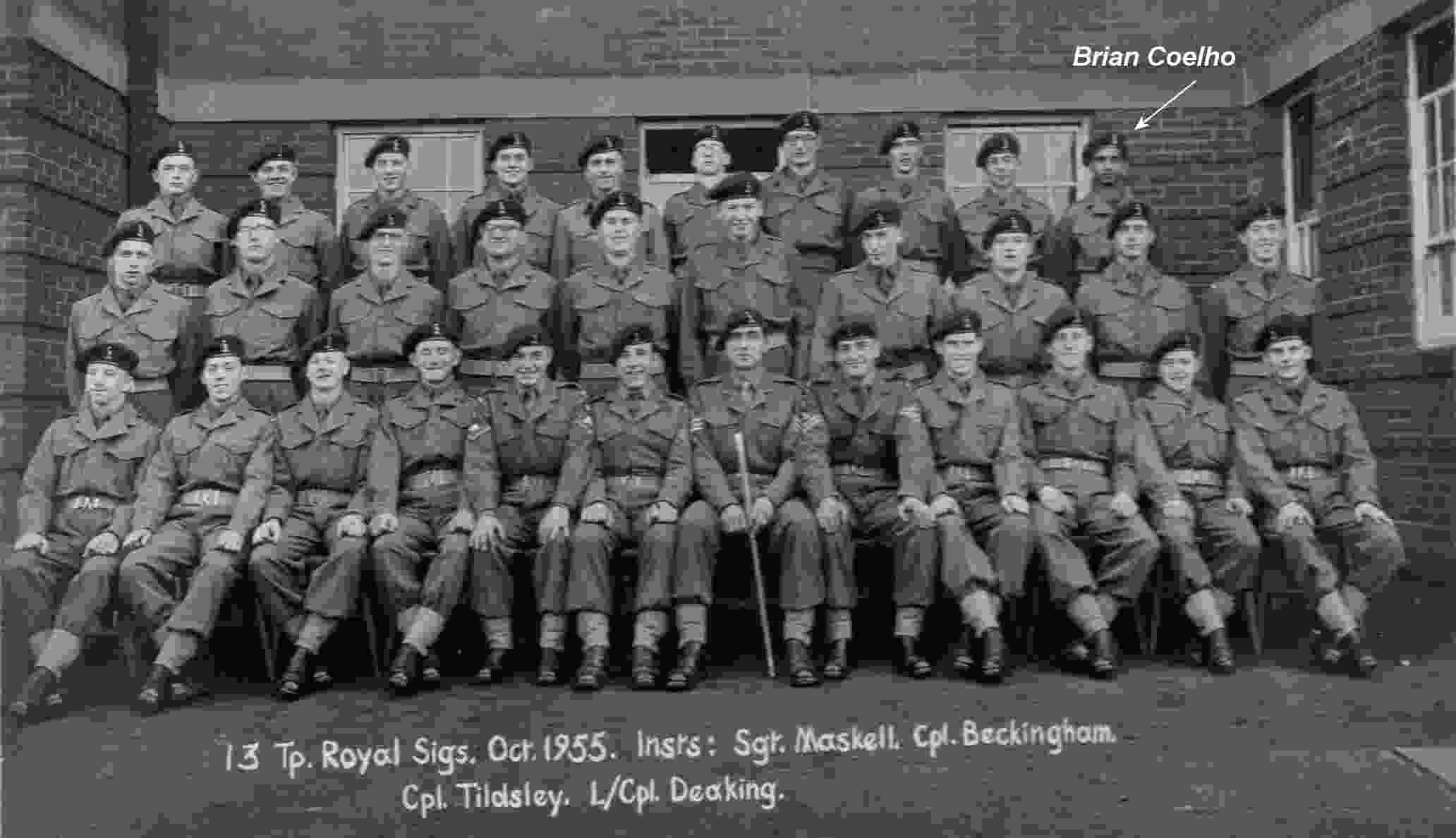 Royal Signals 7 training regiment 13 troop October 1955