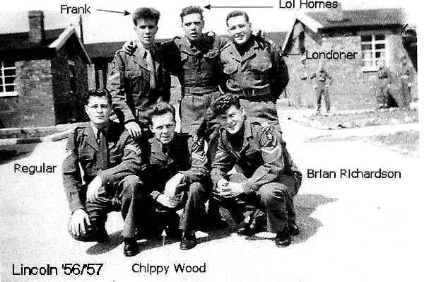 Brian Richardson and Chippy Wood in Lincoln in 1957.