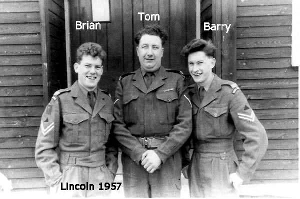 Brian Richardson and Tom Brown and Barry Macgregor in Lincoln 1957