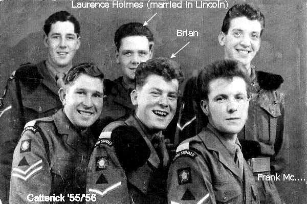 Frank Macgeachie and Laurence Holmes in Catterick Camp in 1956