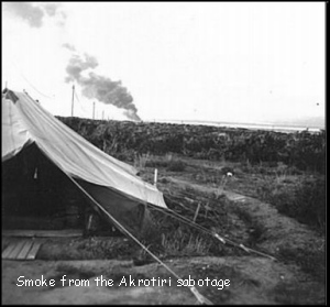 Smoke from the Akrotiri sabotage