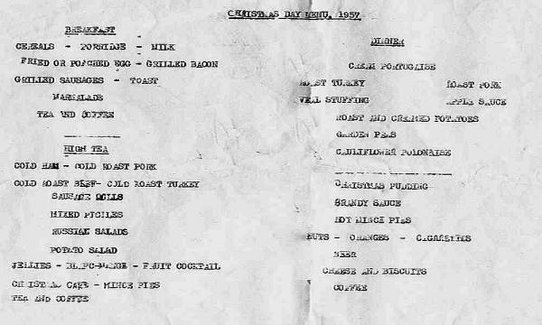 xMAS DINNER MENU