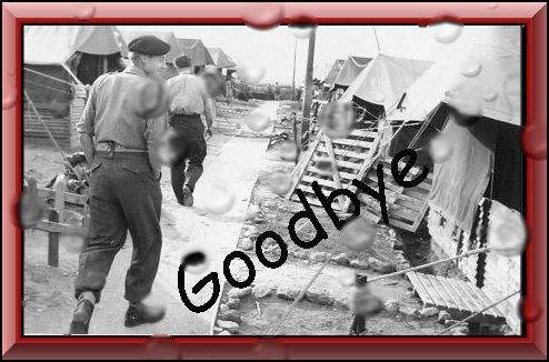 Dudley  in the tent lines. Goodbye