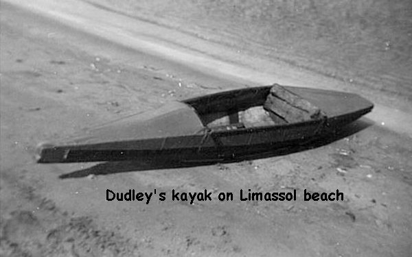 Dudley's kayak on Limasson beach