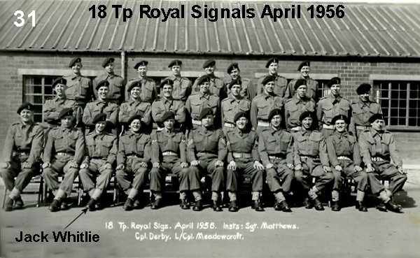 Royal Signals catterick 18 troop April 1956