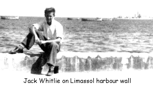 Jack Whitlie on Limassol harbour wall.