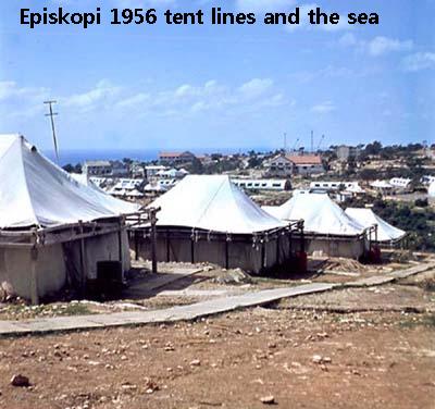 Episkopi tent lines and the sea