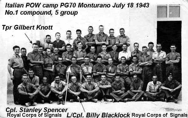 Italian POW camp PG70 in Monturano. July 1943