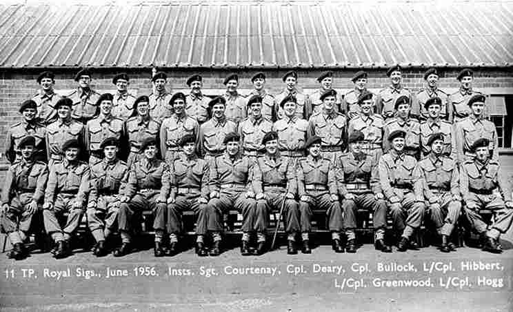 Royal Signals Catterick. graham Greenwood 7Training Regiment 11 troop June 1956
