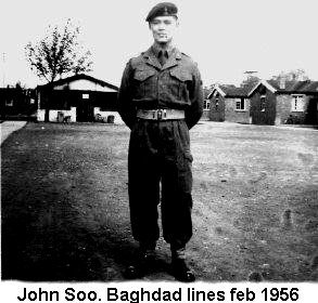 John Soo in 7 training regiment Bagdad lines February 1956