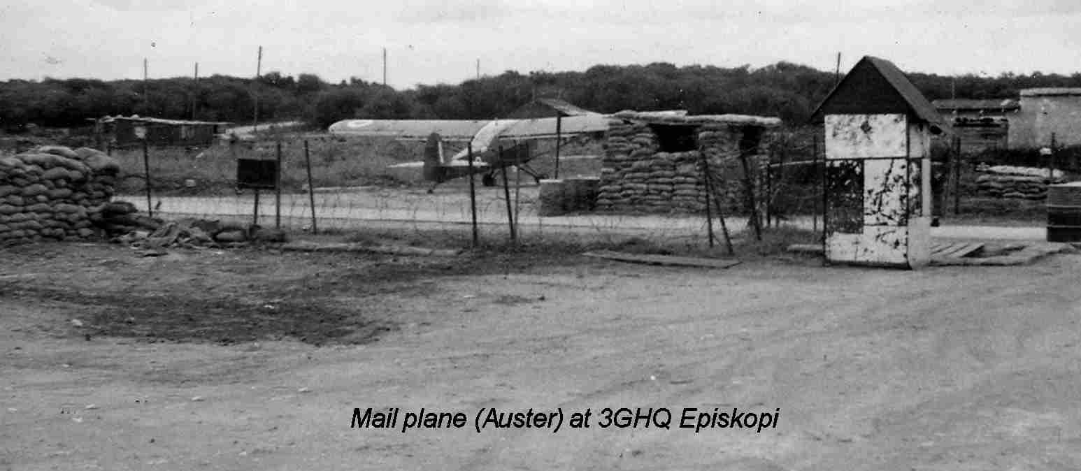 Royal Signals. mail plane at 3GHQ Episkopi