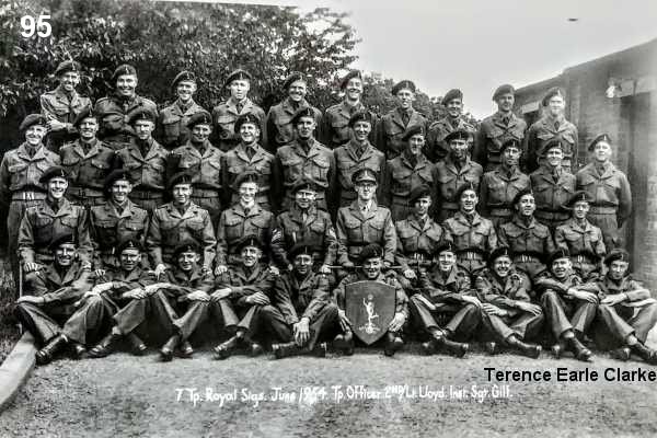 Royal Signals 7TR 7Tp June '54 terence Earl Clarke