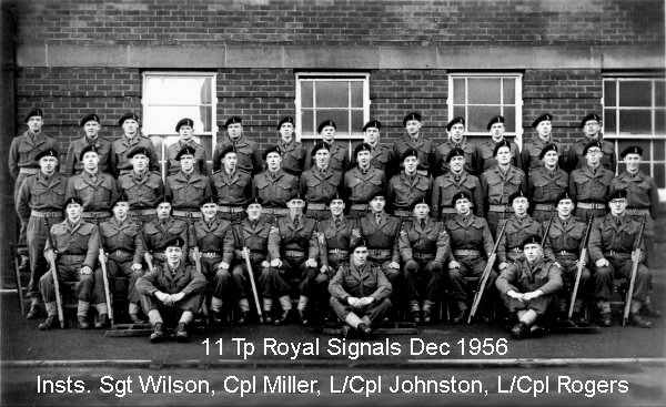 Royal Signals  7 training regiment  11 troop Dec 1956