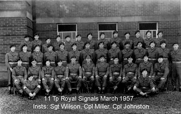 Royal Signals  7 training regiment  11 troop  March 1957