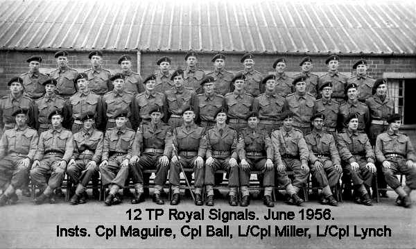 Royal Signals  7 training regiment 12 troop June 1956
