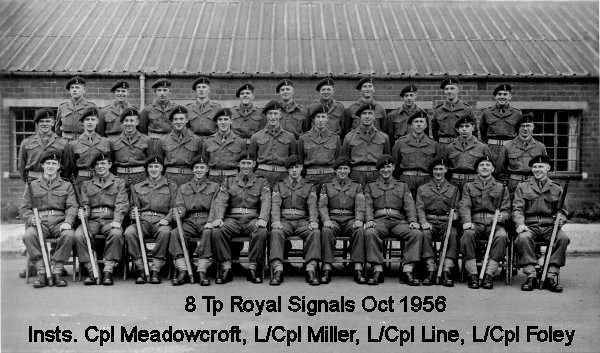 Royal Signals  7 training regiment  8 troop Oct 1956