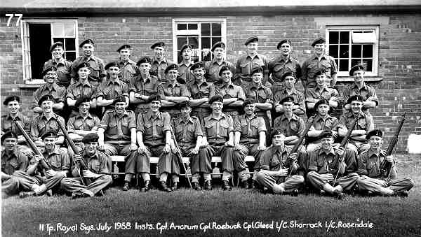 Royal Signals Catterick July 1958