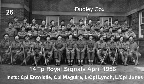 Royal Signals 7 Training Regiment 14 troop April 1956