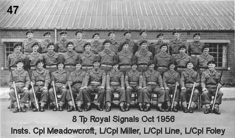 Royal Signals 8 7 training Regiment 8 Troop  October 1956