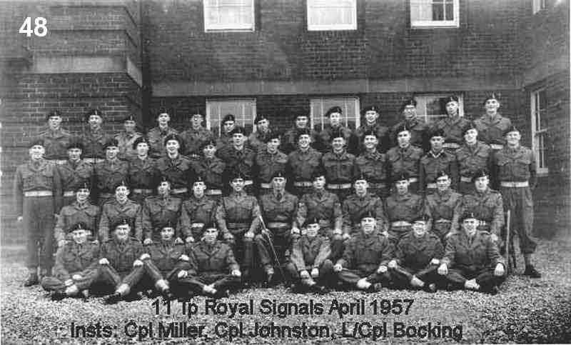 Royal Signals 7 training Regiment 11 Troop Apriol 1957